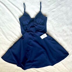 Sparkly blue mini dress